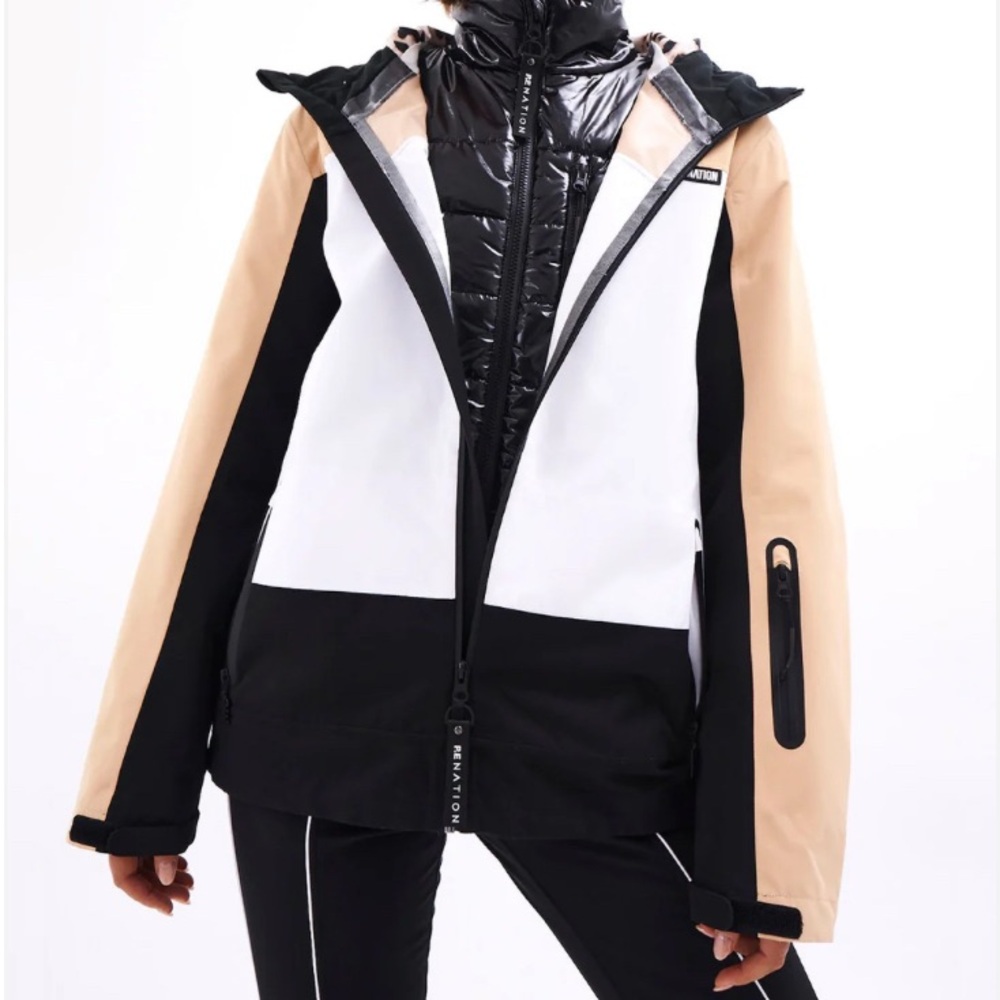 P.E Nation Olympus 2 in 1 Snow Jacket in Optic White